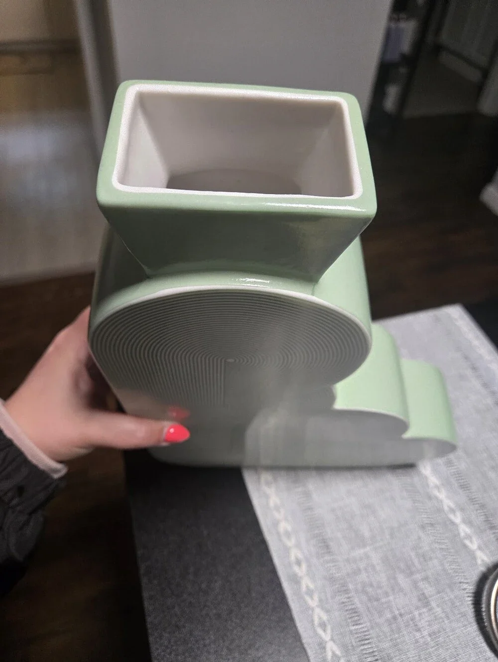 Jonathan Adler Pompidou Vase in a light green porcelain